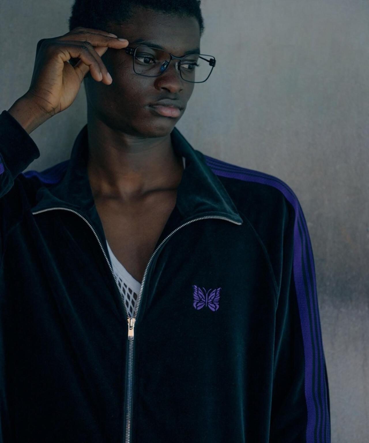 NEEDLES/ニードルズ/【LHP EXCLUSIVE】TRACK JACKET - C/PE VELOUR(BLACK)