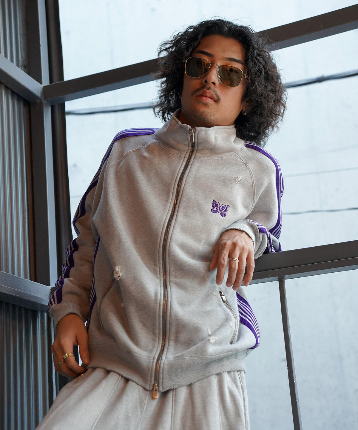 NEEDLES/ニードルズ/【LHP EXCLUSIVE】TRACK JACKET - COTTON JERSEY DAMAGE