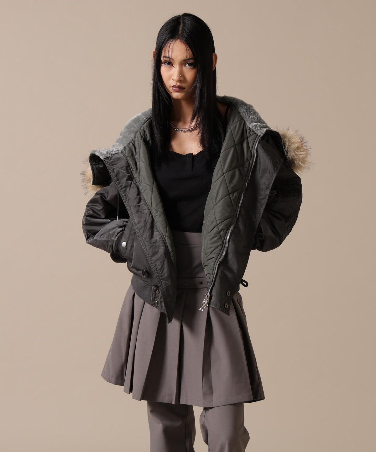 DankeSchon/ダンケシェーン/WOMEN ASUTEX NYLON TWILL N2B