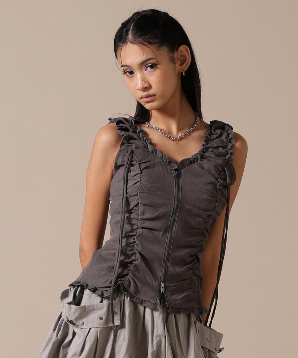 DeEVA/ディーヴァ/FRILL VEST