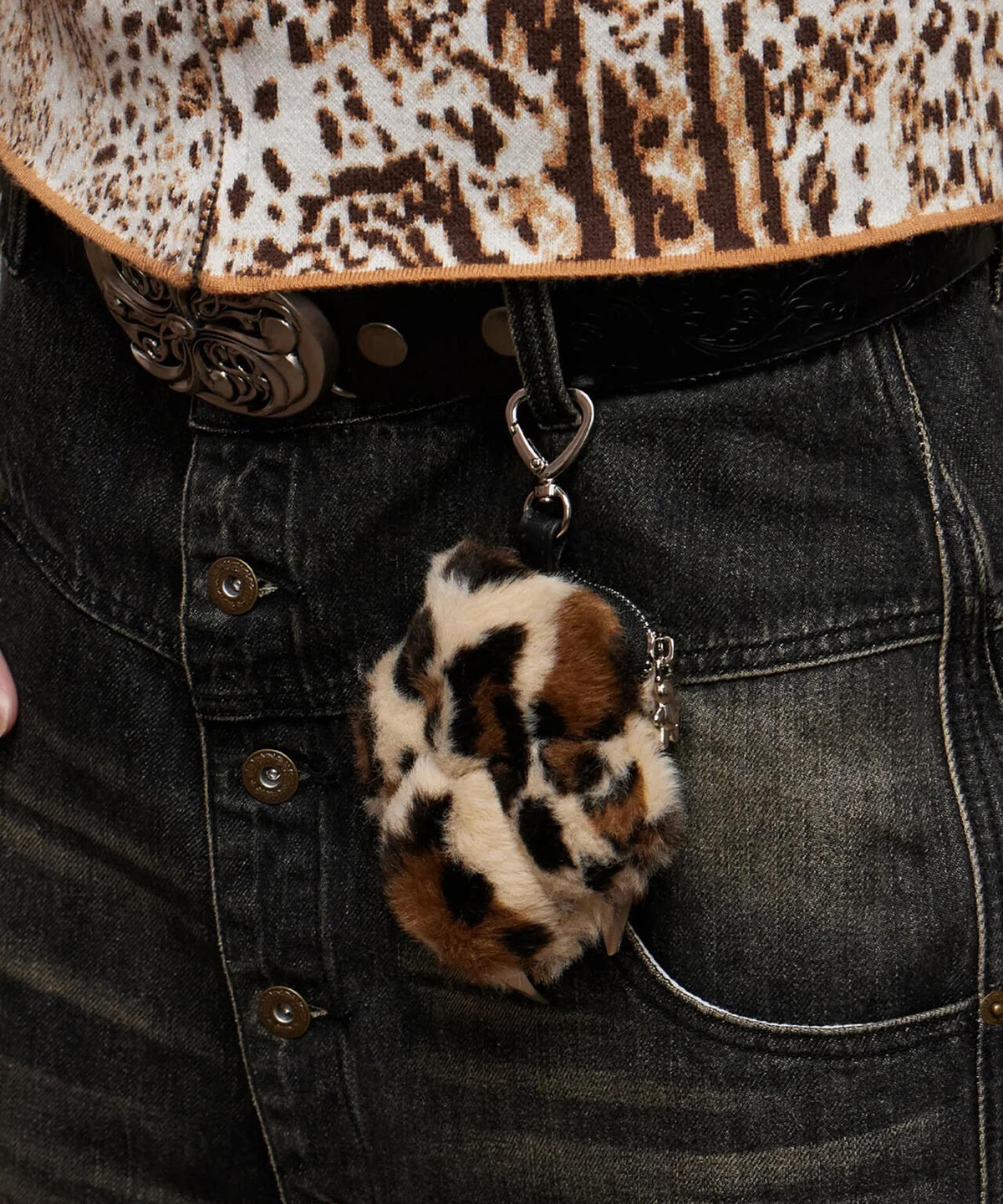 DND4DES/ディーエヌディーフォーデス/Leopard Bear Paw Mini Bag