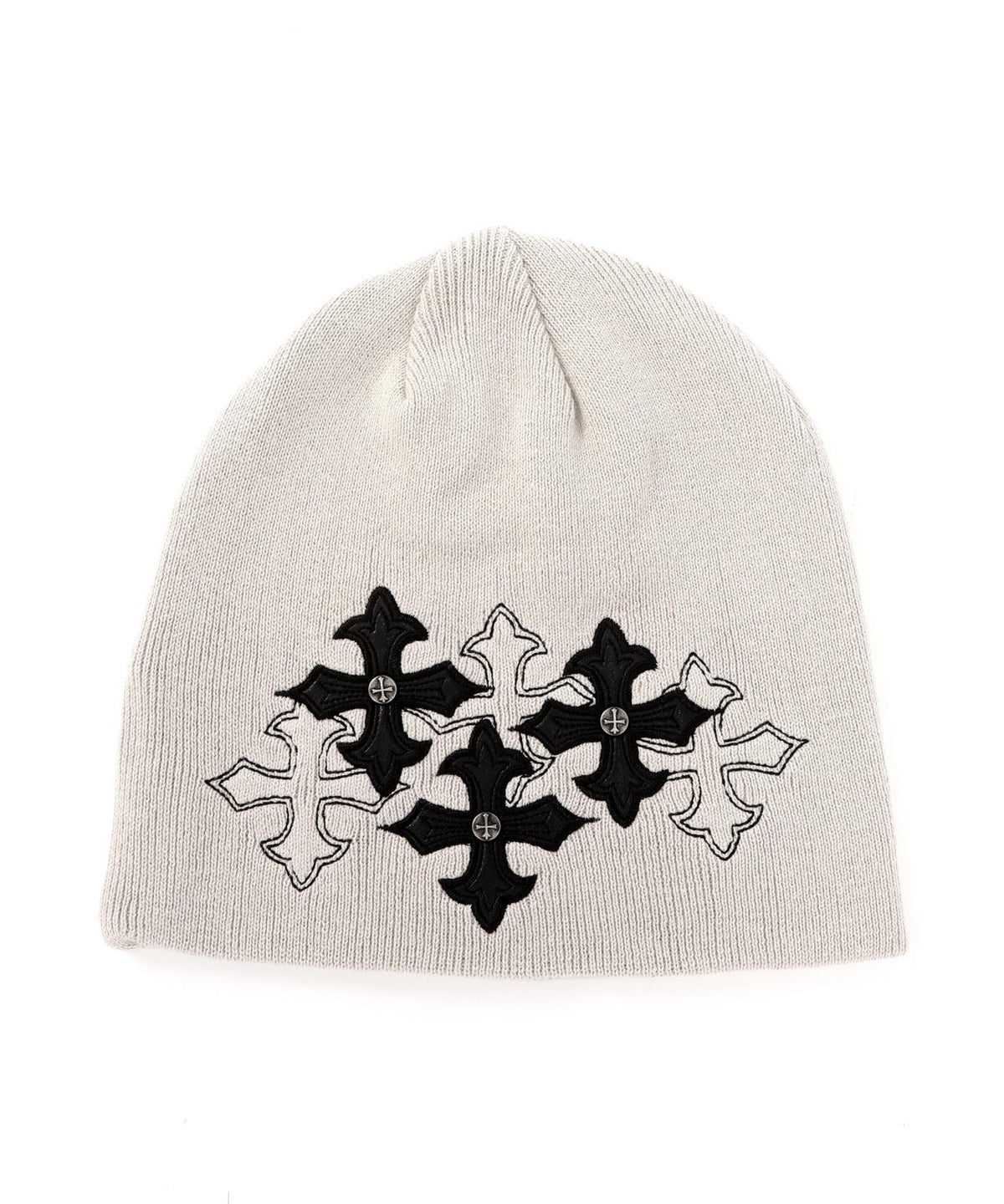 SUPPLIER/サプライヤー/Multiple Cross Leather Patch Beanie