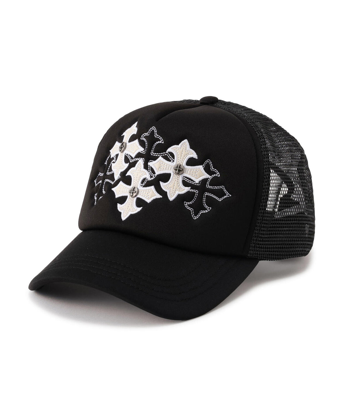 SUPPLIER/サプライヤー/Multiple Cross Leather Patch Mesh Cap