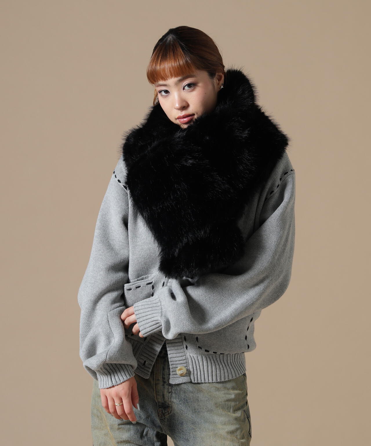 DankeSchon/ダンケシェーン/WOMEN ECOFUR MUFFLER