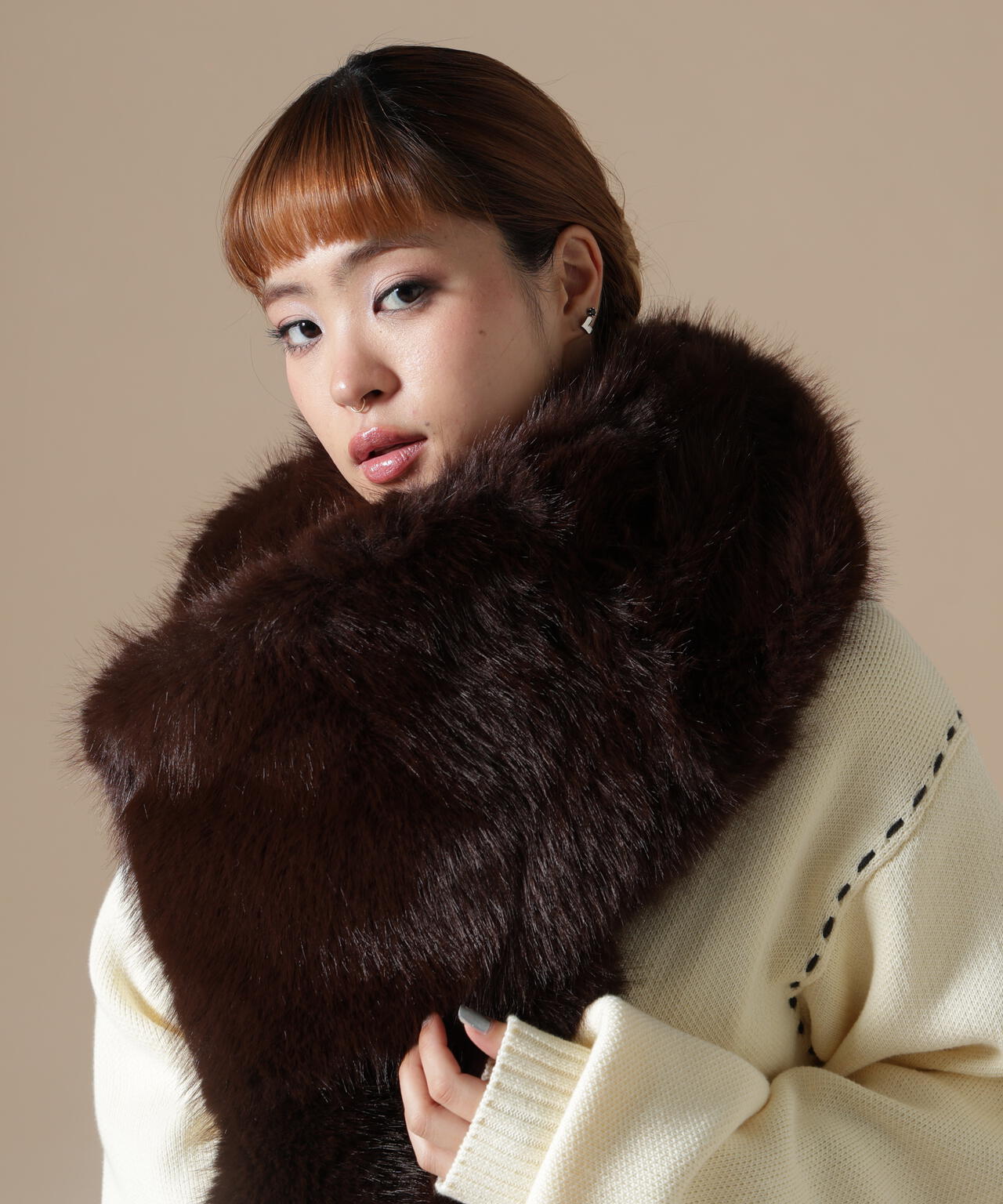 DankeSchon/ダンケシェーン/WOMEN ECOFUR MUFFLER