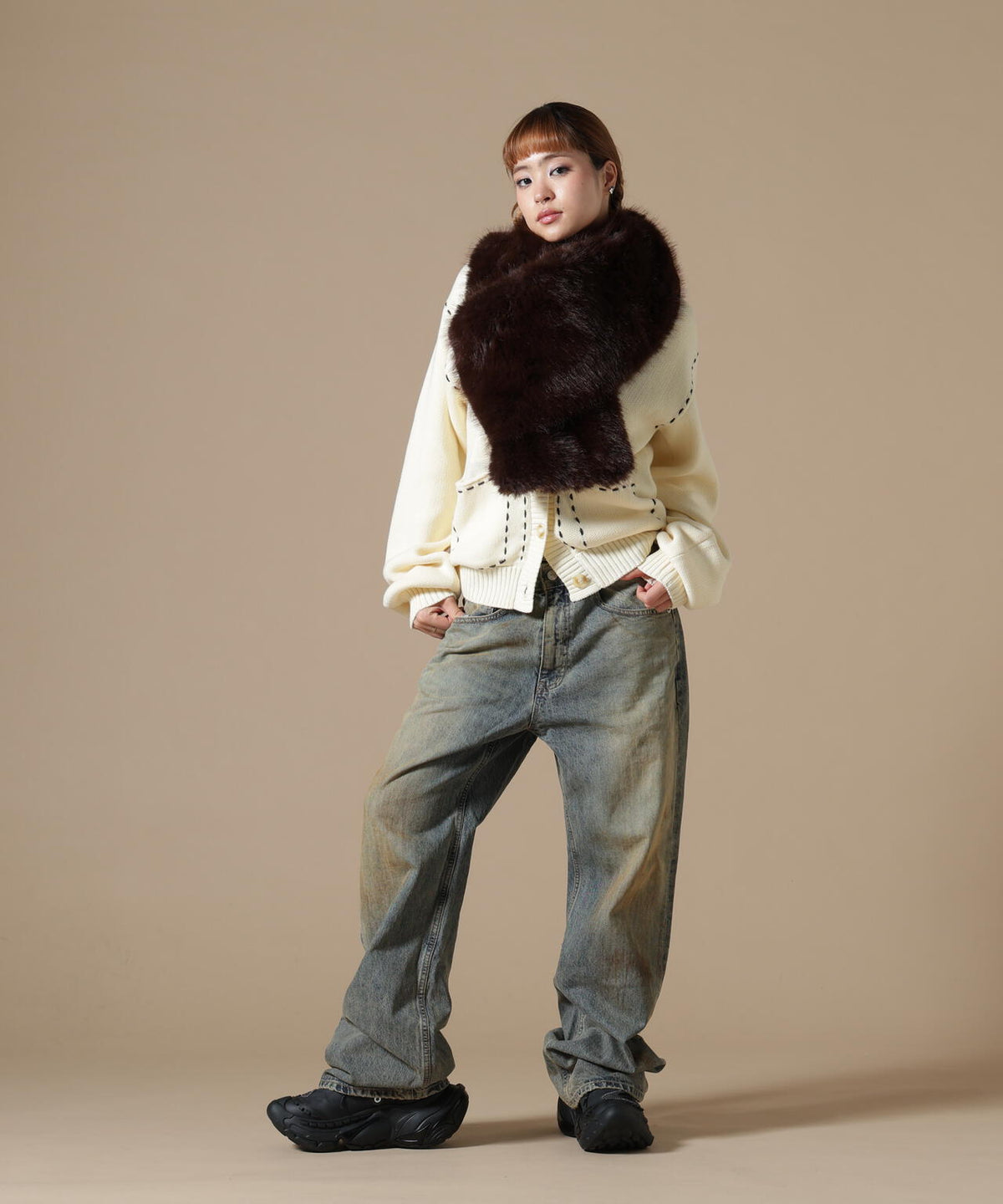 DankeSchon/ダンケシェーン/WOMEN ECOFUR MUFFLER