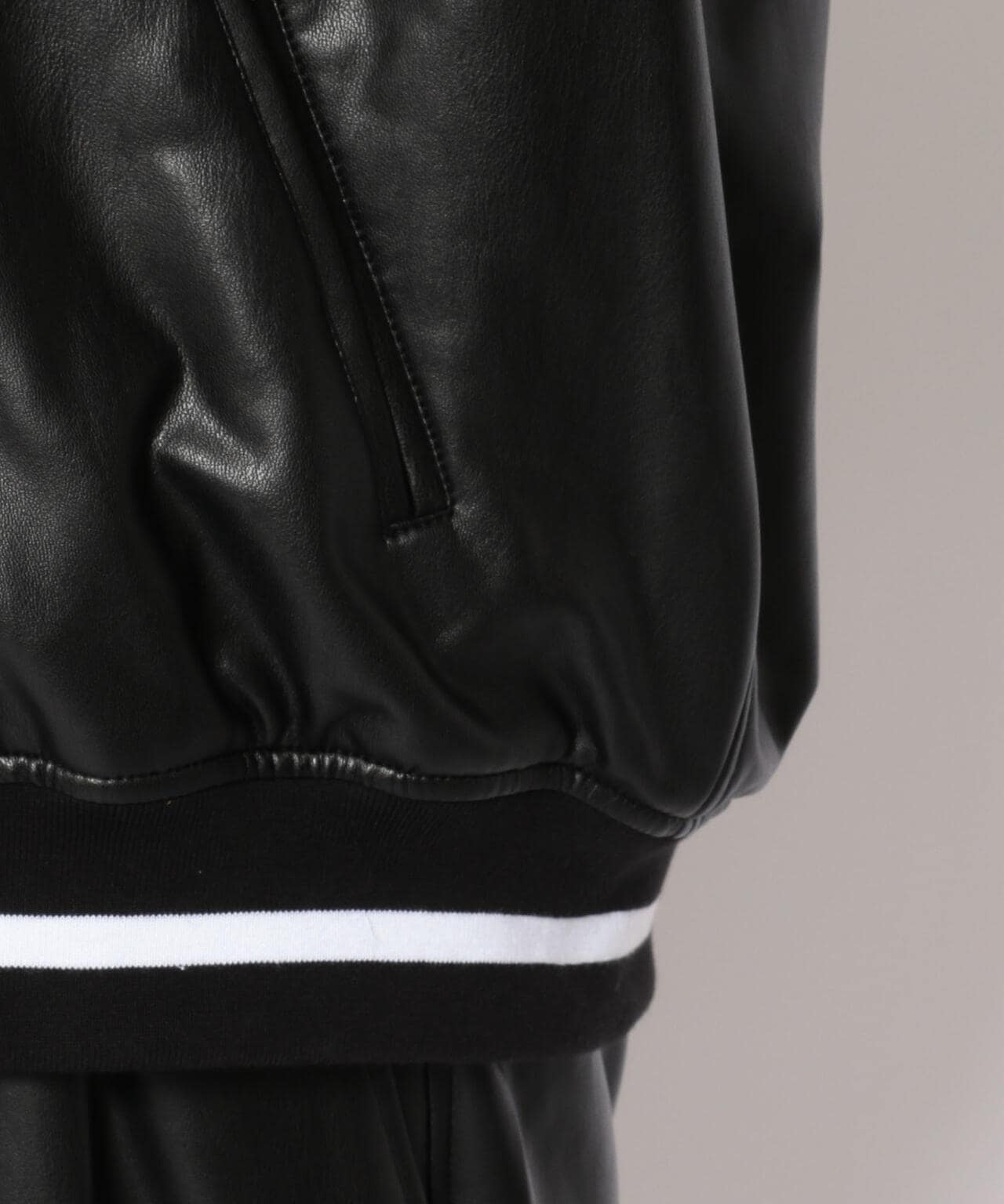 LUSOR(ルーソル)Ecoleather Stadium jumper エコレザースタジャン