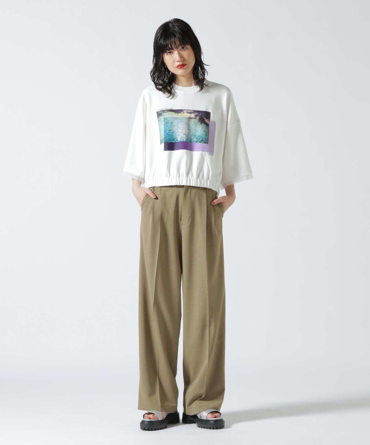 DROIT BELLO(ドロイトベロ)タックパンツ