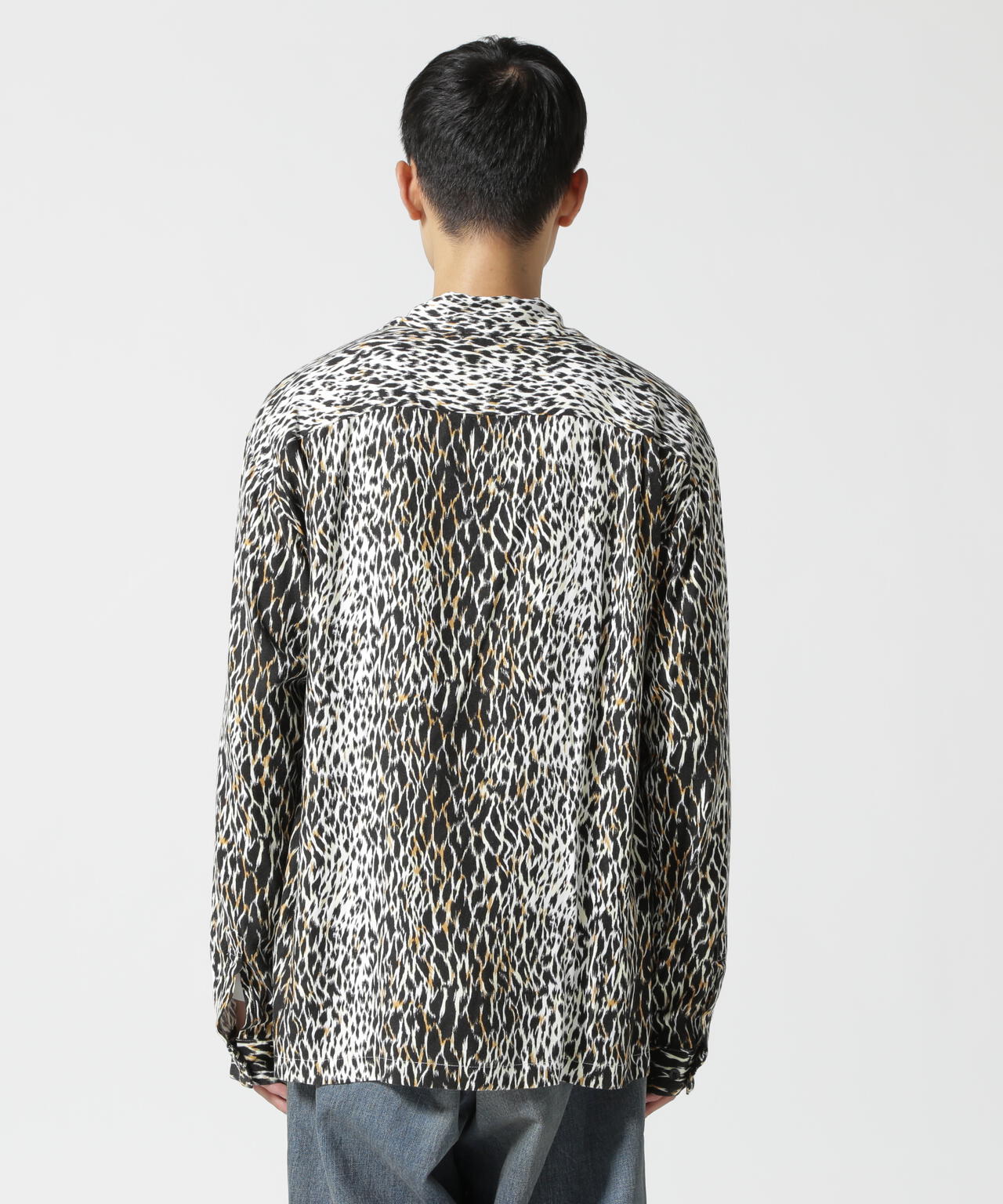 MINEDENIM(マインデニム)Leopard Open Collar SH
