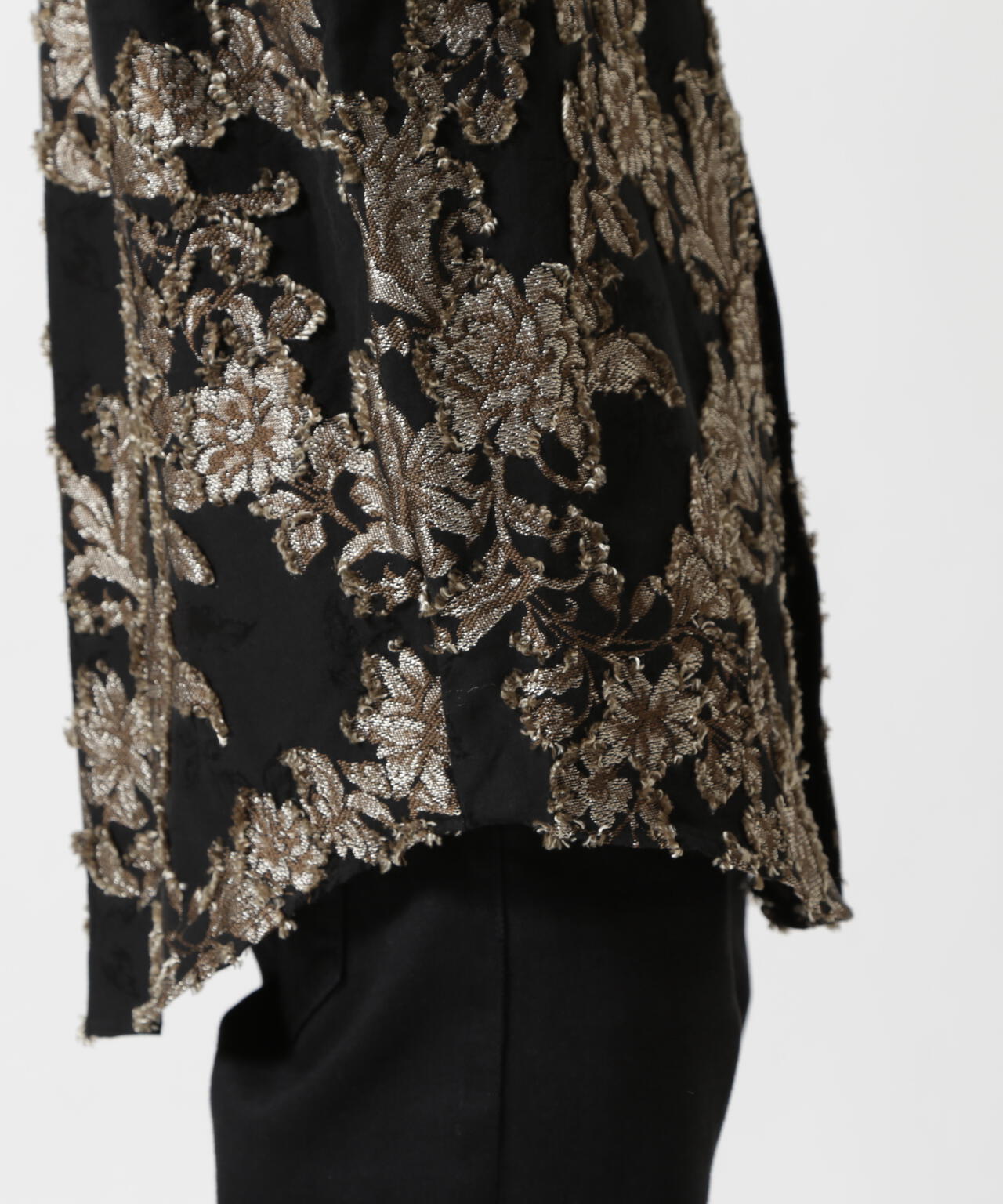 LUSOR(ルーソル)FLOWER CUT JQD SHIRT フラワージャカードシャツ