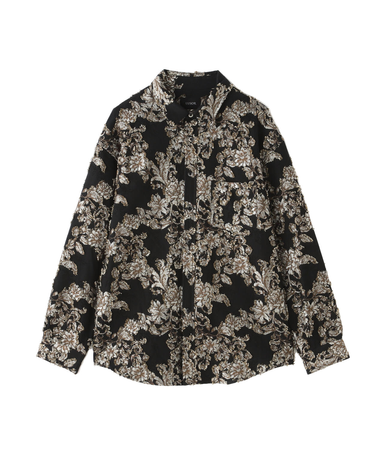 LUSOR(ルーソル)FLOWER CUT JQD SHIRT フラワージャカードシャツ