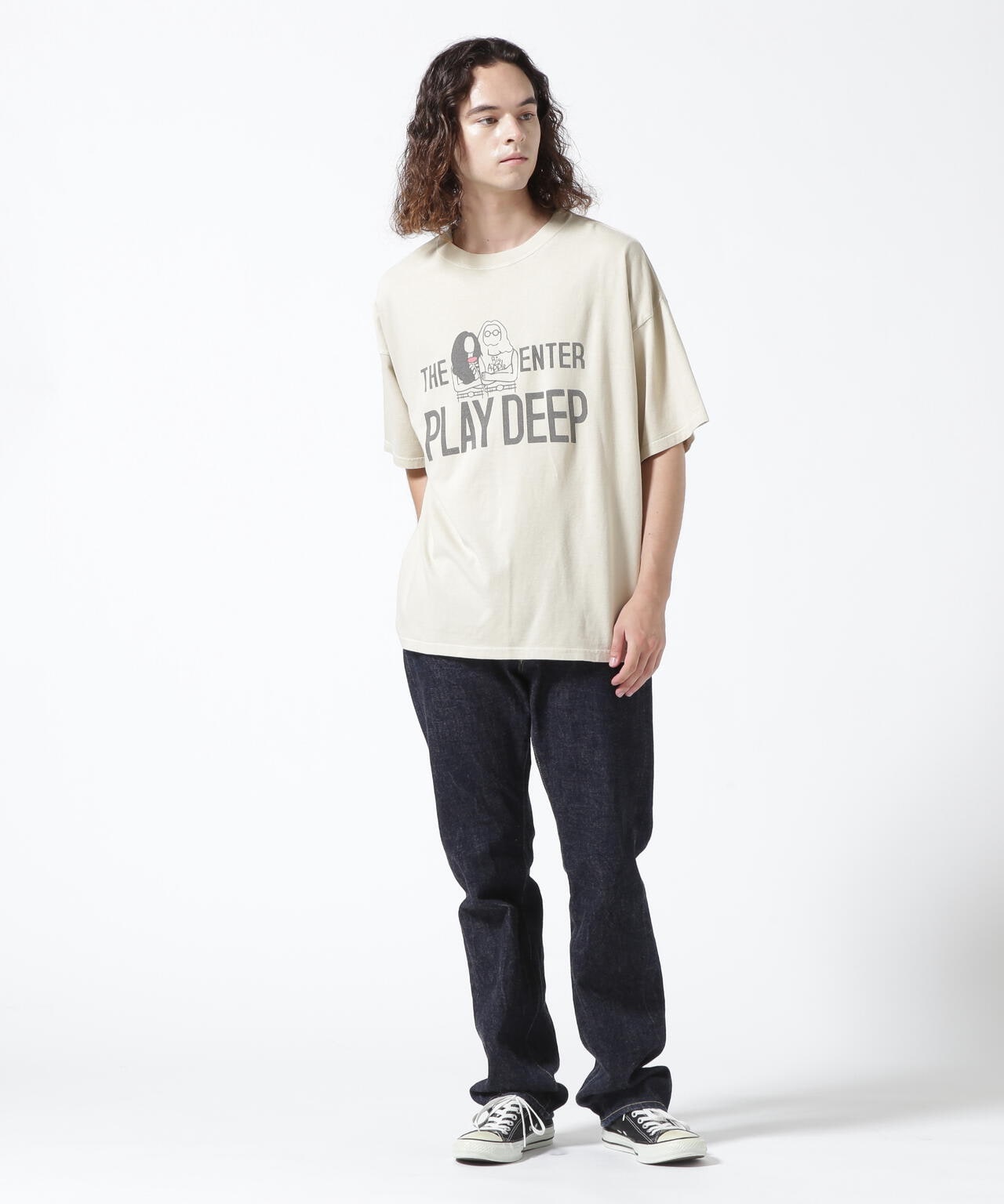 REMI RELIEF / LW加工20/-天竺 別注BIGサイズT(PLAY DEEP)