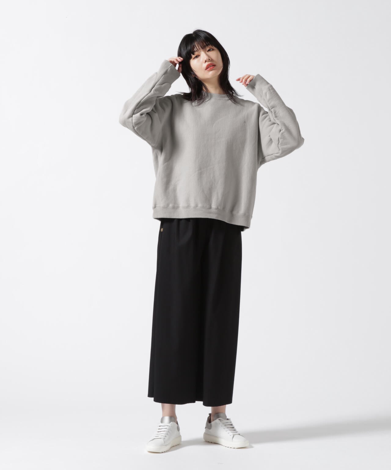 ATON (エイトン) B'2nd 別注GARMENT DYE URAKE / OVERSIZED SWEAT SHIRT/ウィメンズ