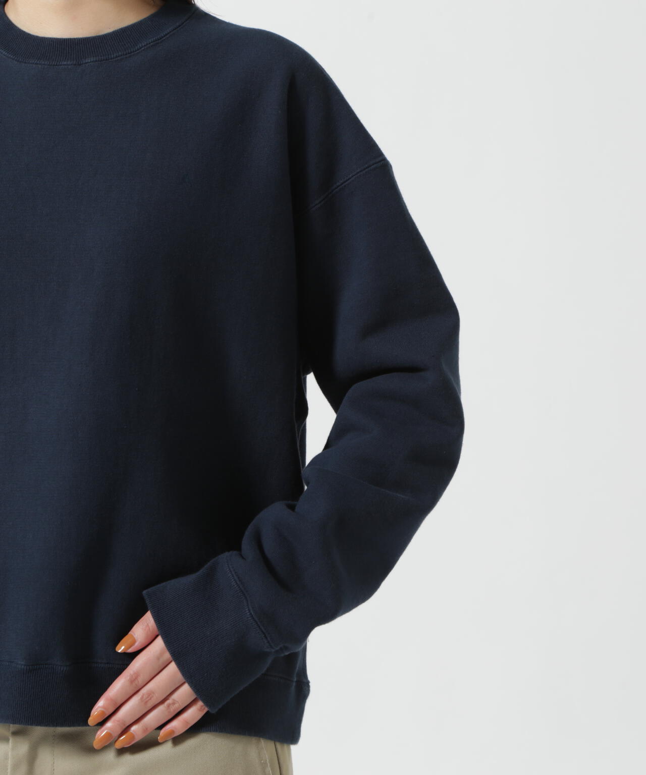 ATON (エイトン) B'2nd 別注GARMENT DYE URAKE / OVERSIZED SWEAT SHIRT/ウィメンズ
