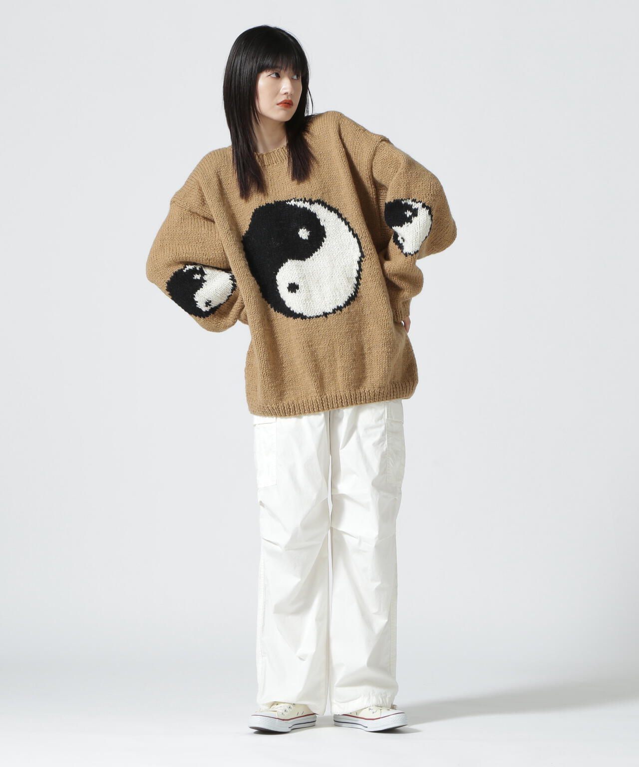 MacMahon Knitting Mills / Roll Neck Knit-Big Yin&Yang