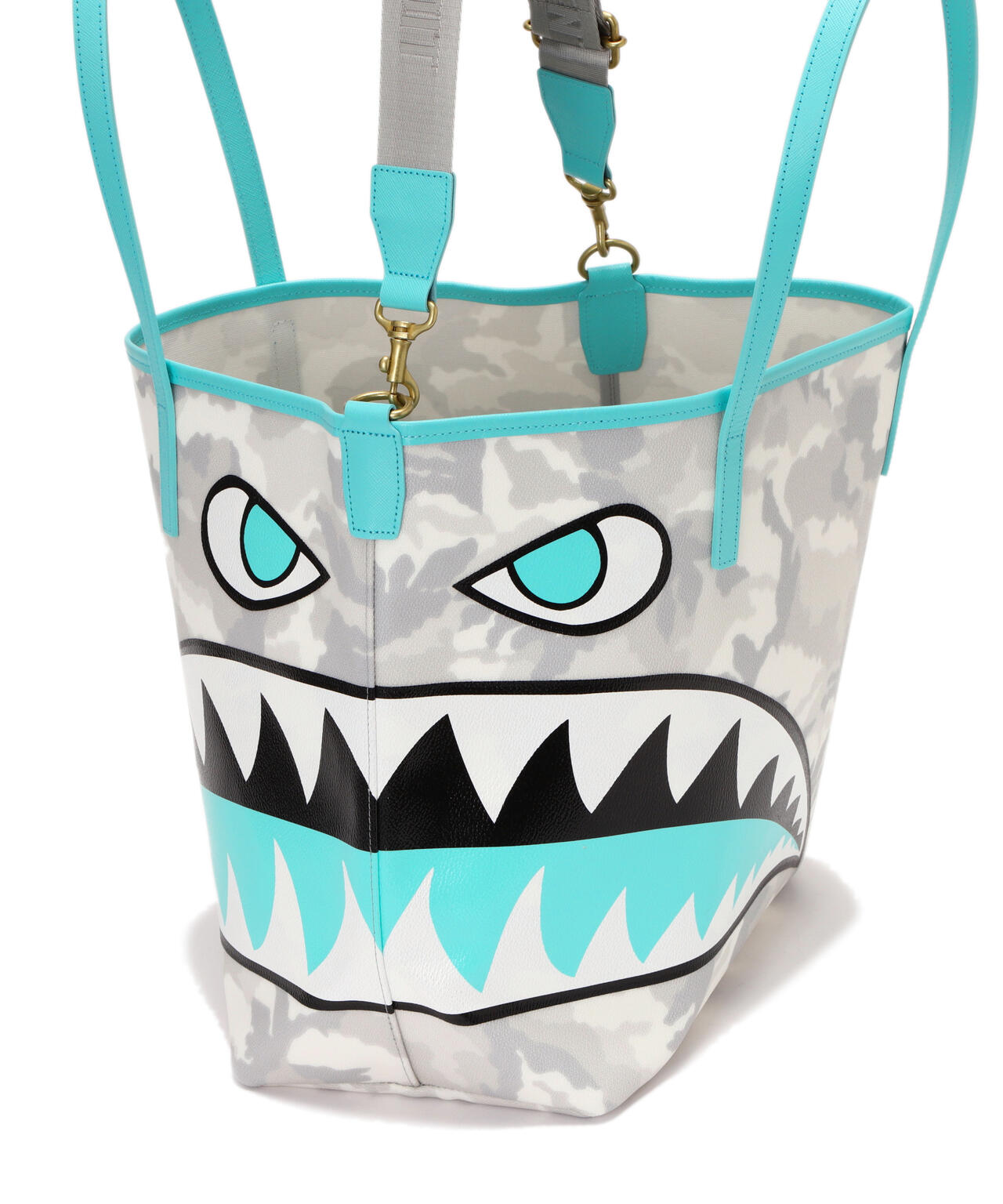 GENTIL BANDIT(ジャンティバンティ)xB'2nd別注カラートートバッグ SHARK MM-WHITE