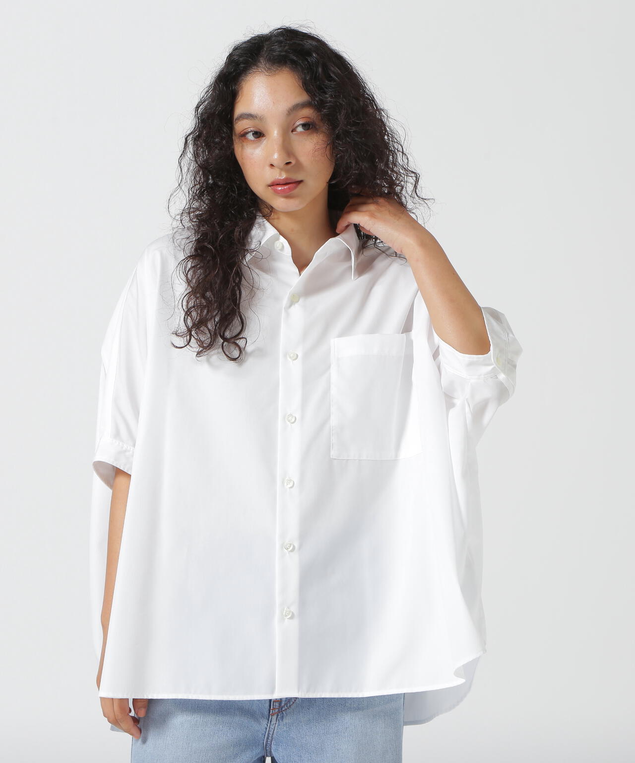 upper hights(アッパーハイツ)THE MILLY/300D374/ドルマンショートスリーブシャツ