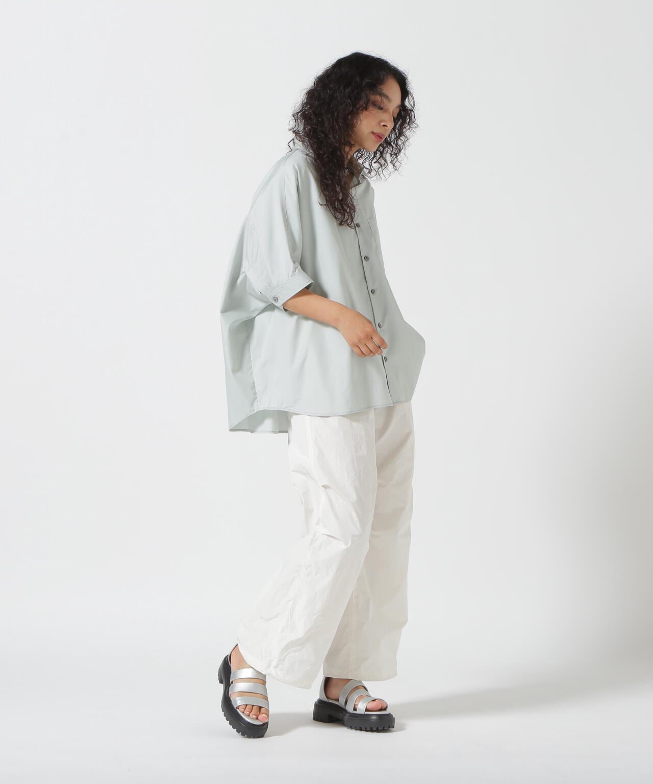 upper hights(アッパーハイツ)THE MILLY/300D374/ドルマンショートスリーブシャツ