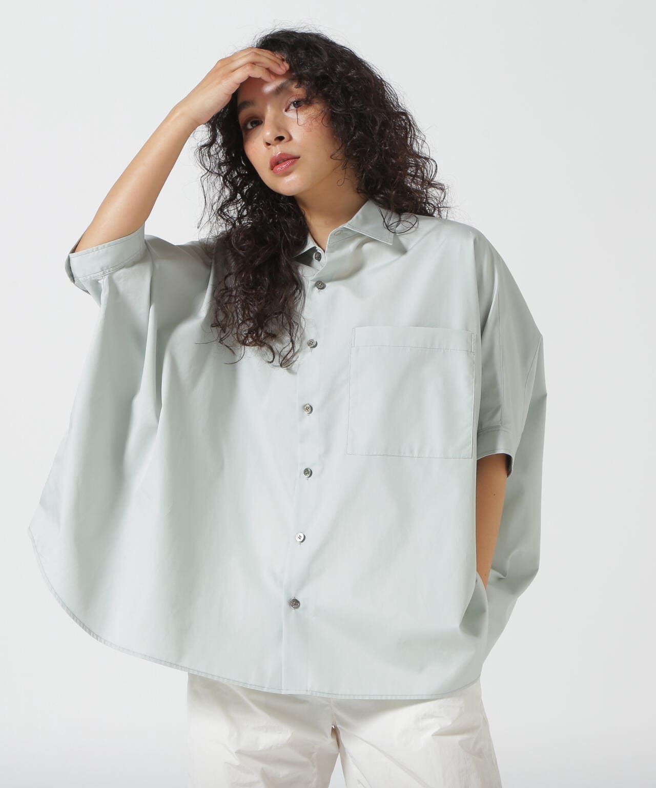 upper hights(アッパーハイツ)THE MILLY/300D374/ドルマンショートスリーブシャツ