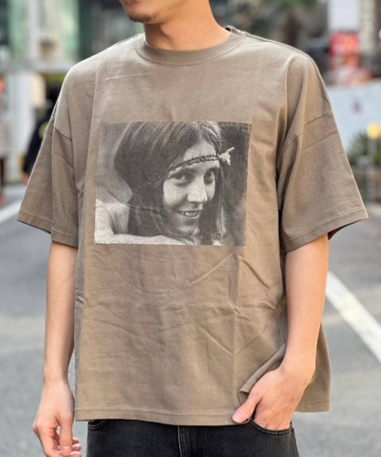 REMI RELIEF / 別注LW加工 20/-天竺BIGサイズ FLOWER POWER