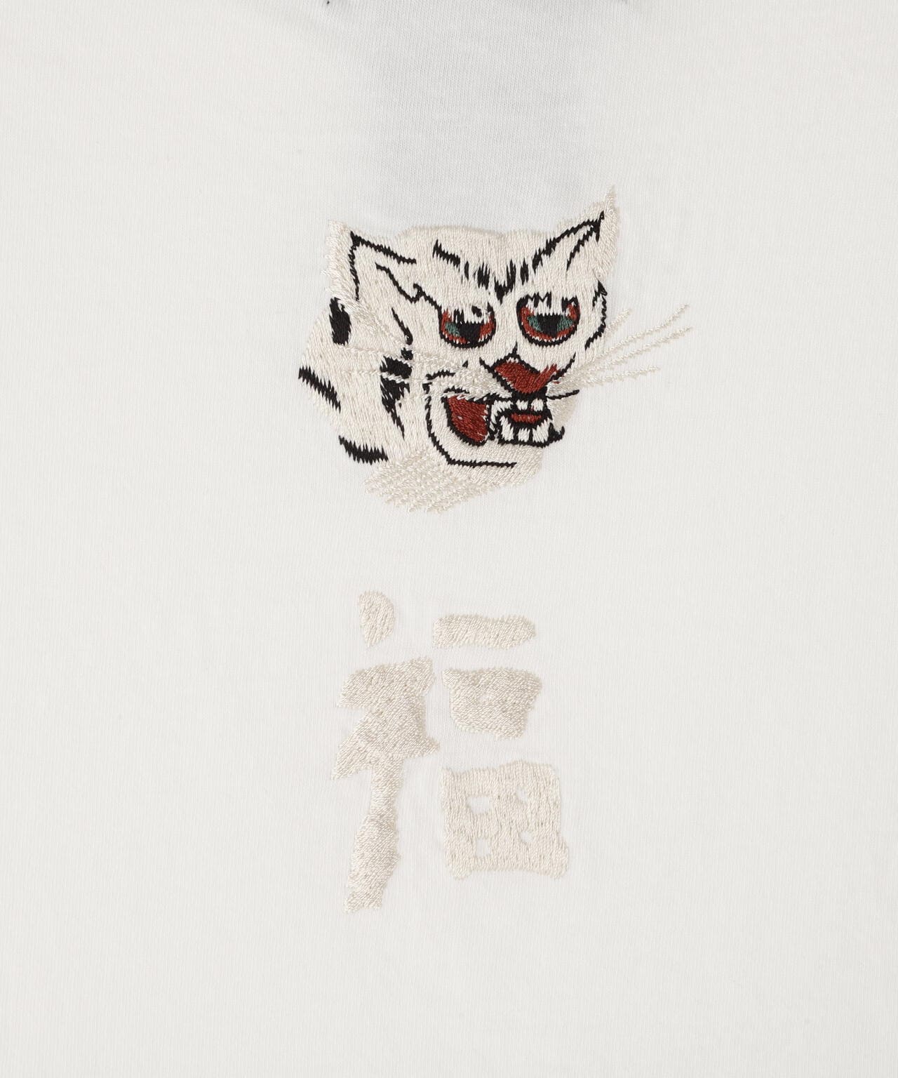 REMI RELIEF(レミレリーフ) 別注LW加工20/-天竺BIGサイズT(刺繍:福)