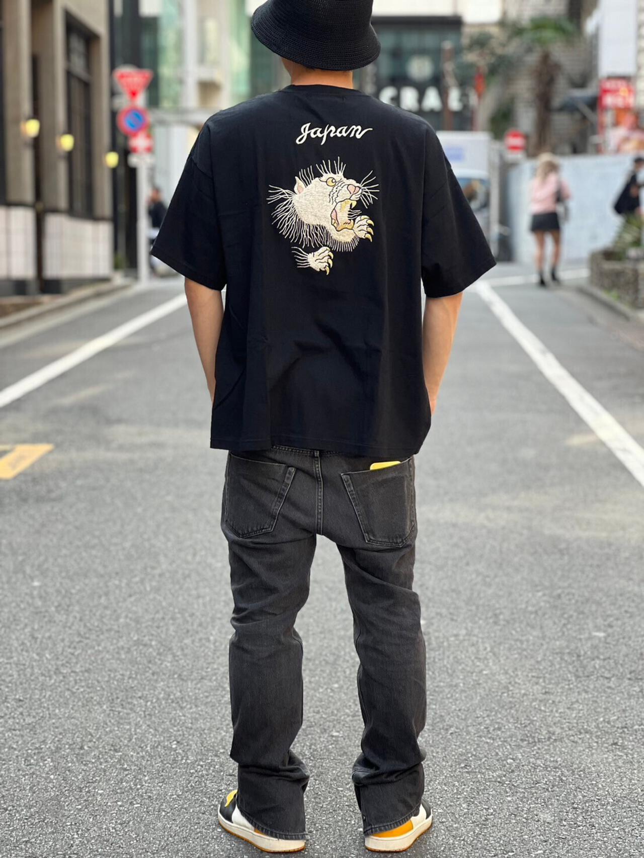 REMI RELIEF / 別注20/-天竺BIGサイズT(刺繍:tiger)