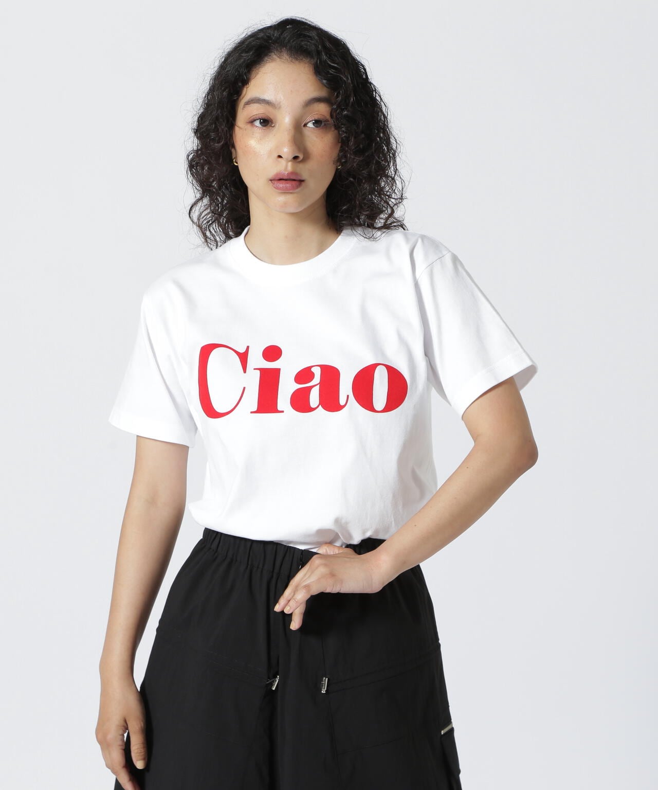DROIT BELLO(ドロイトベロ)CiaoフロッキーTシャツ