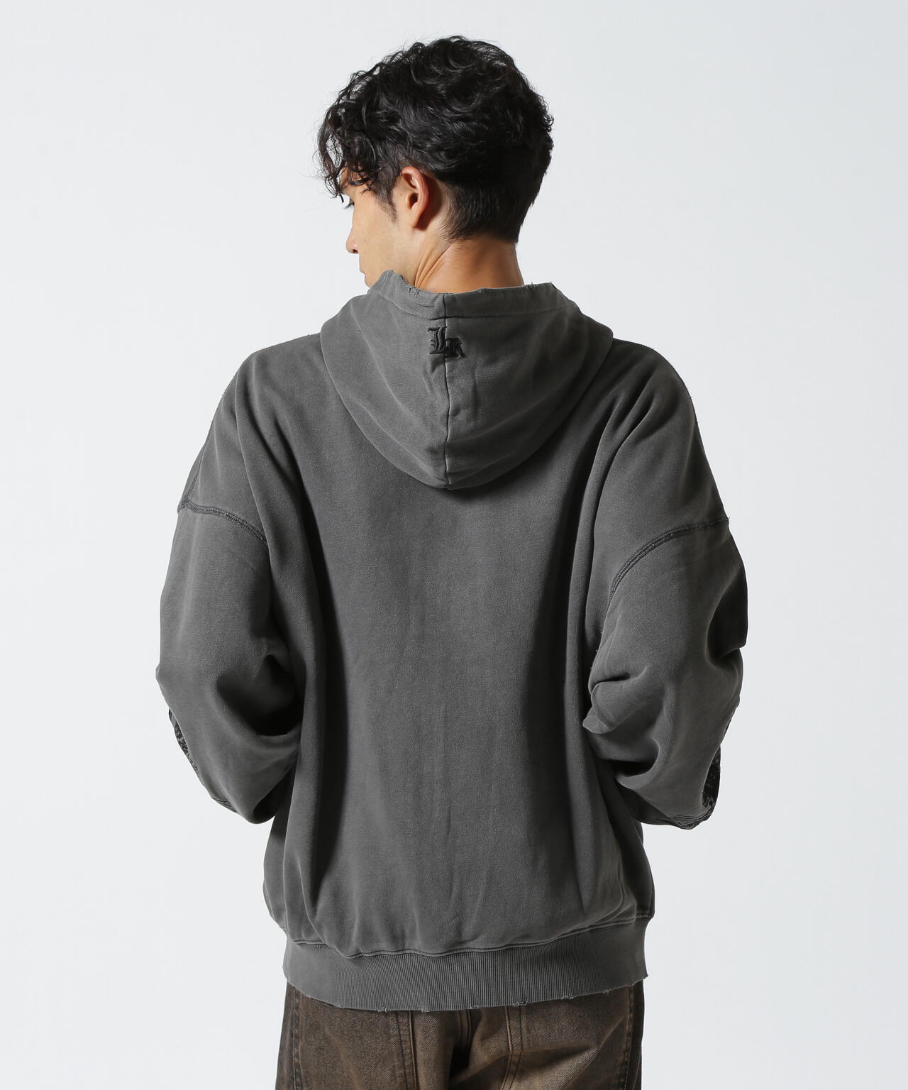 LUSOR(ルーソル)PIGMENT SWEAT ZIP HOODIE FLOWER