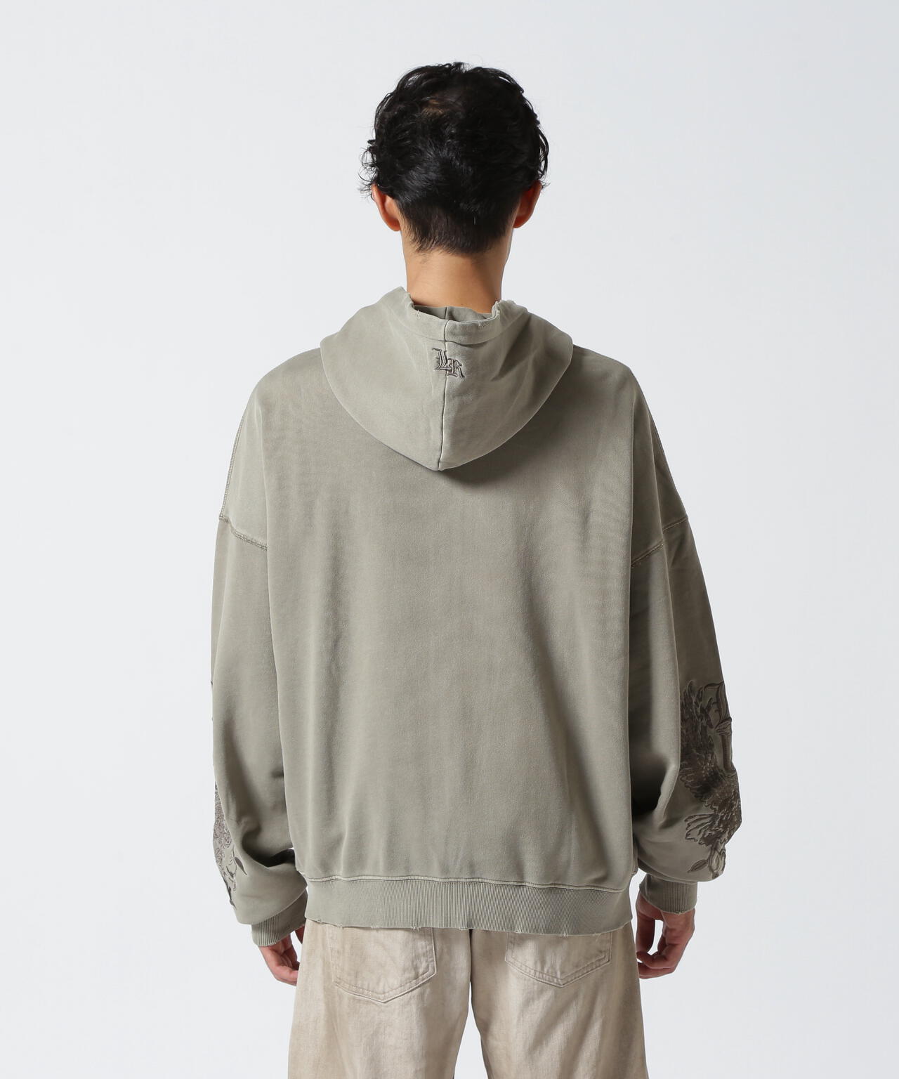 LUSOR(ルーソル)PIGMENT SWEAT ZIP HOODIE FLOWER