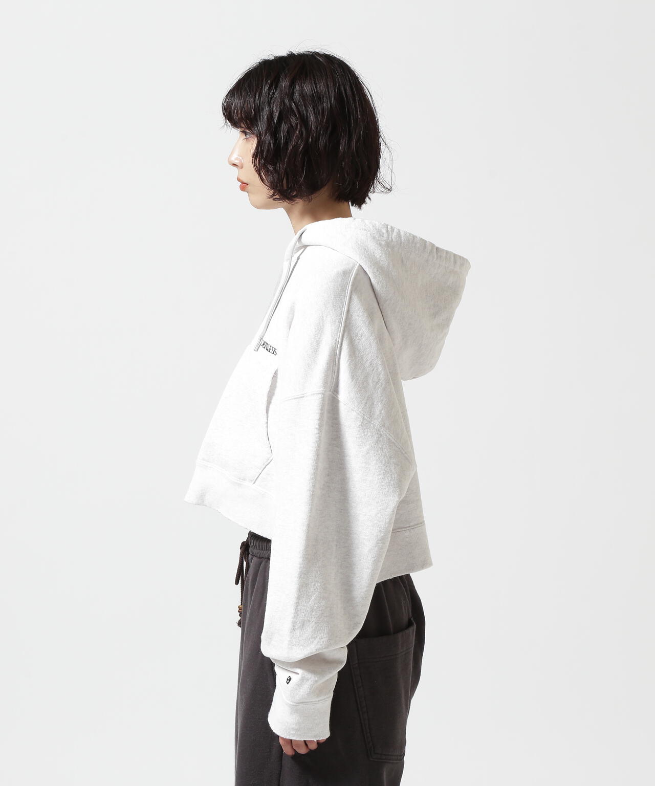 NOUNLESS(ナウンレス)SHORT HOODIE TOPS