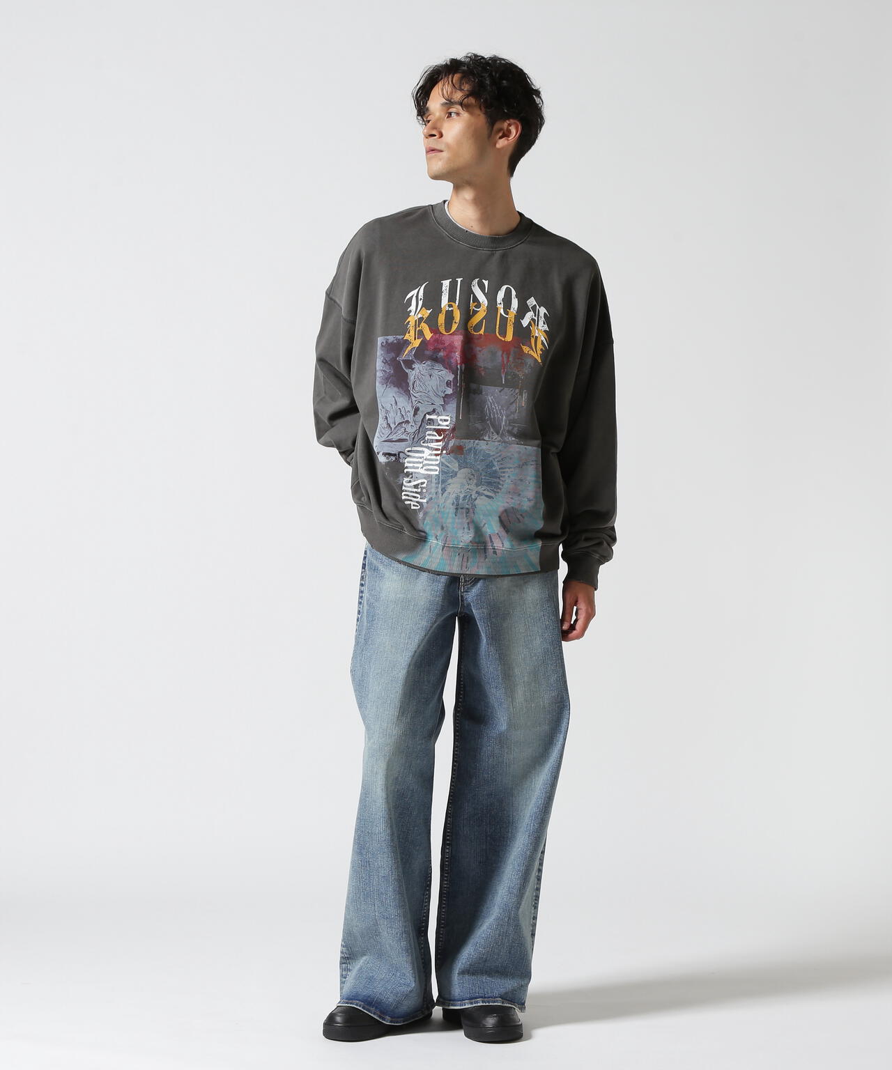 LUSOR(ルーソル)PIGMENT SWEAT OUTSIDE ピグメントスウェット アウトサイド