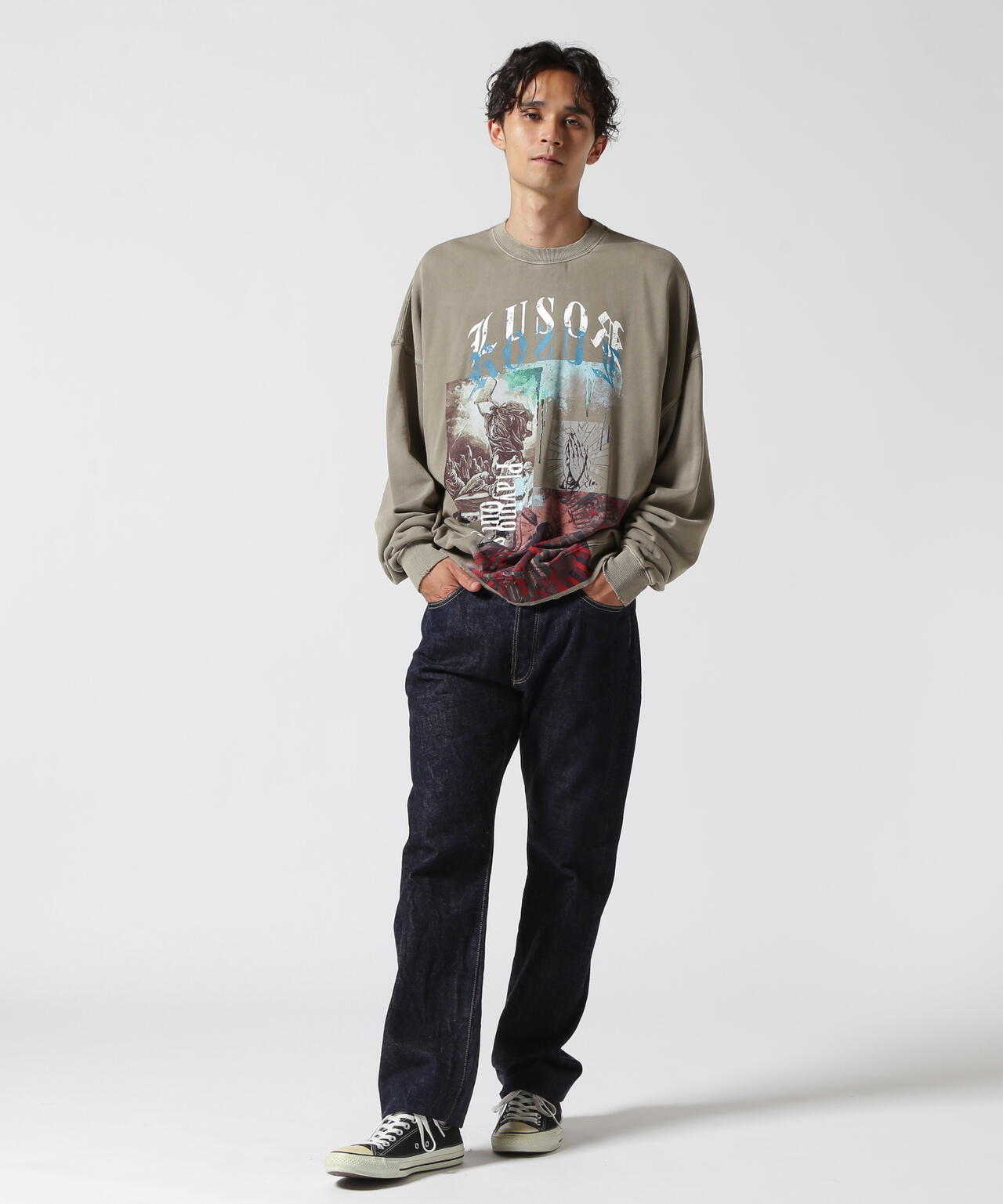 LUSOR(ルーソル)PIGMENT SWEAT OUTSIDE ピグメントスウェット アウトサイド