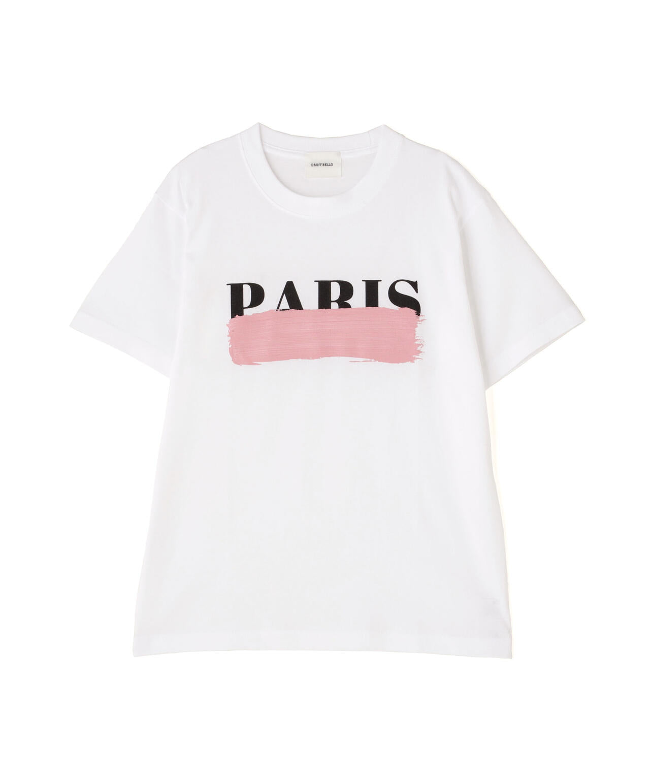 DROIT BELLO(ドロイトベロ)PINKブラッシュPARIS Tシャツ
