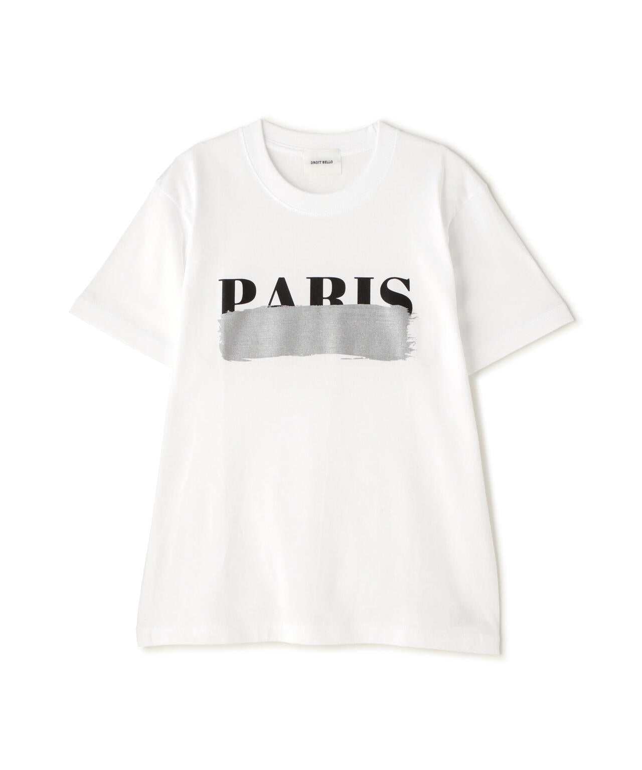 DROIT BELLO(ドロイトベロ)SILVERブラッシュPARIS Tシャツ