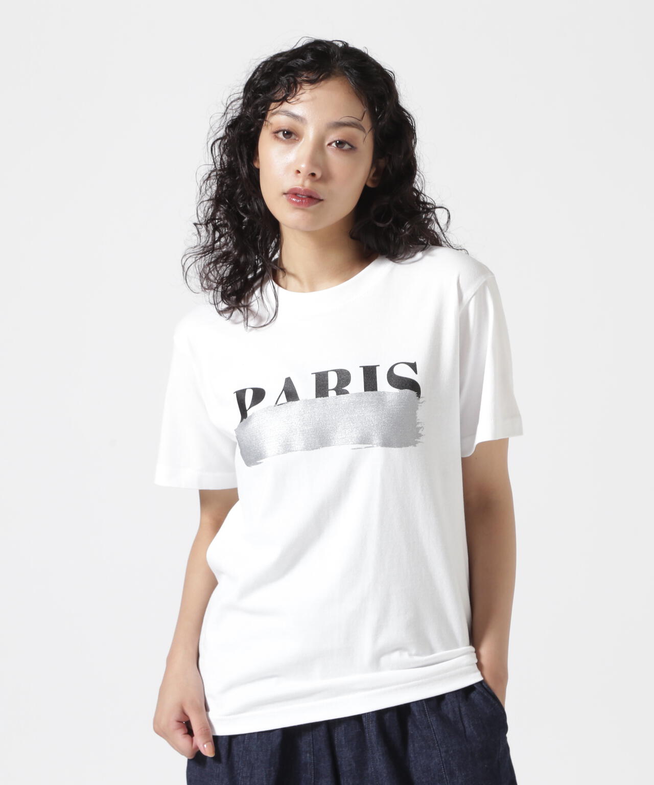 DROIT BELLO(ドロイトベロ)SILVERブラッシュPARIS Tシャツ