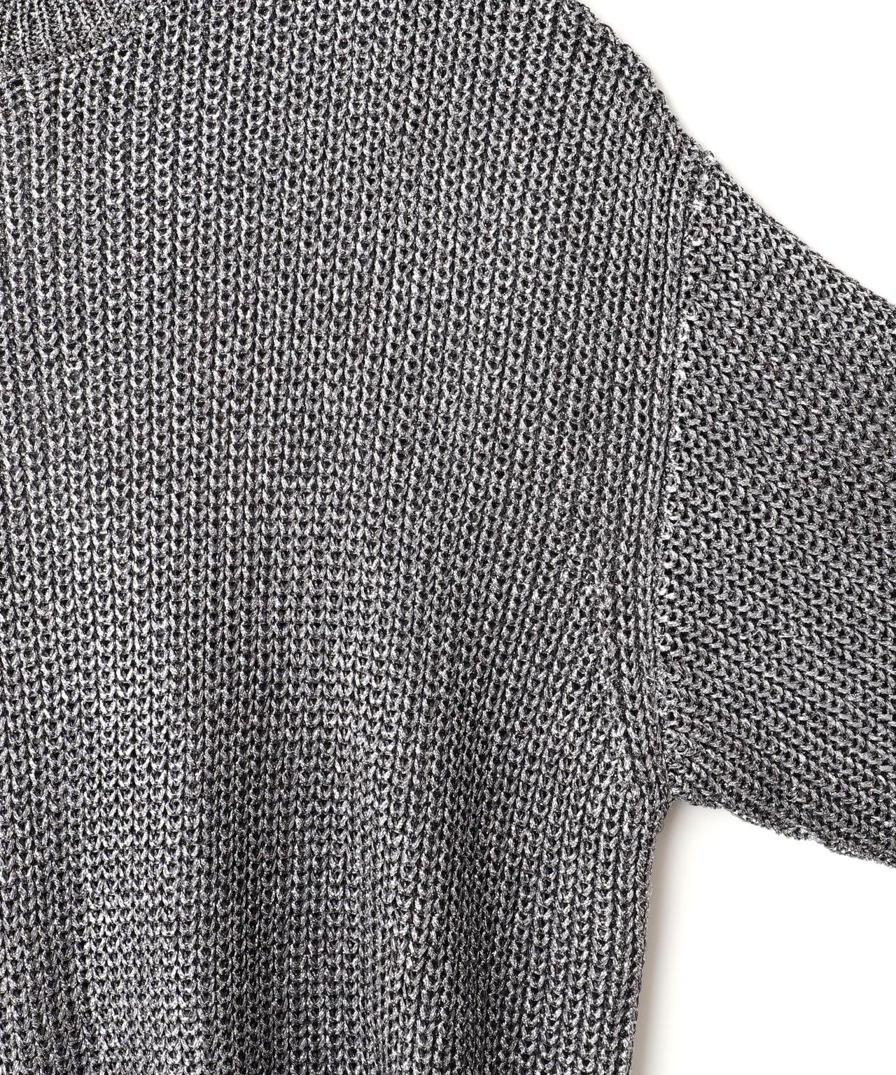 NOUNLESS(ナウンレス)SHINY FOIL GRUNGE KNIT