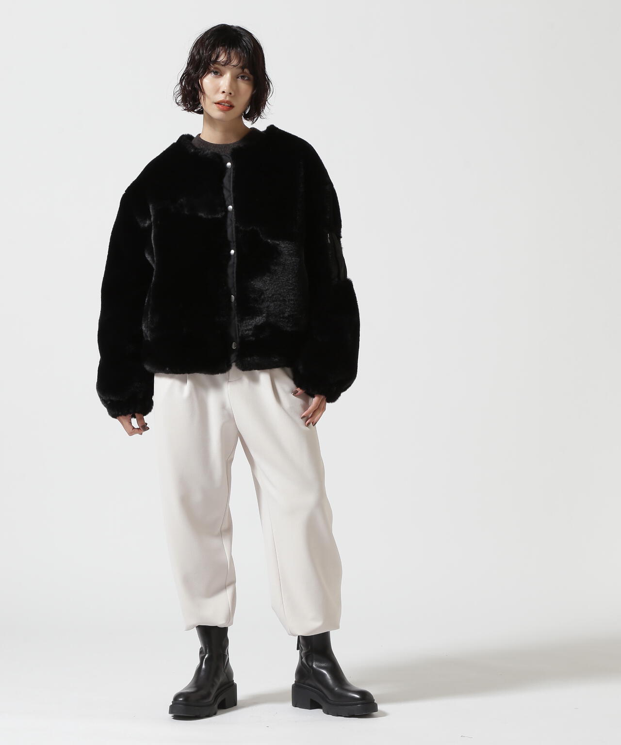 DROIT BELLO(ドロイトベロ)フェイクファーブルゾン