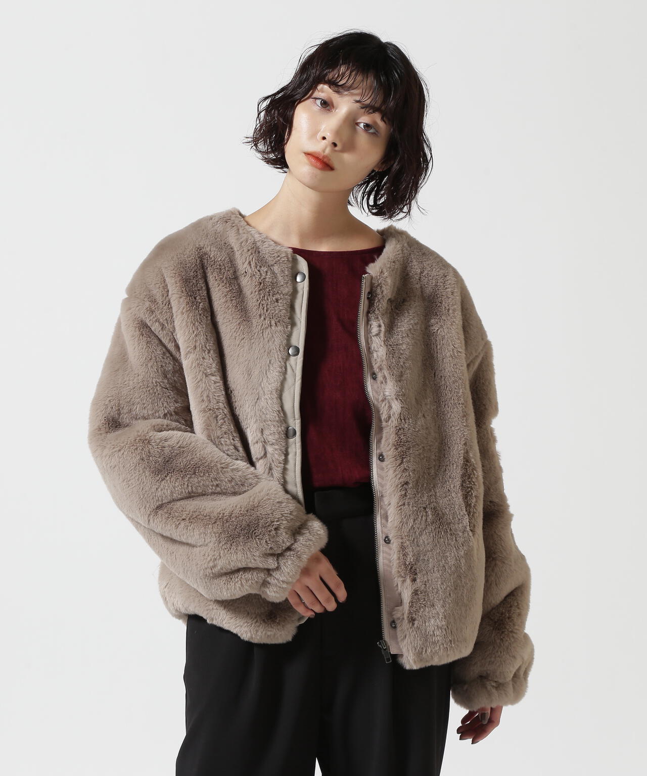 DROIT BELLO(ドロイトベロ)フェイクファーブルゾン