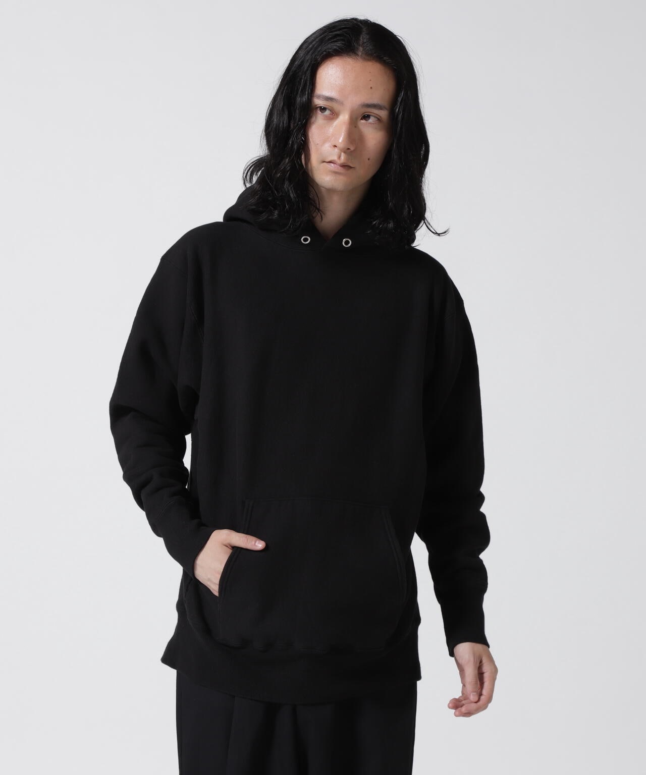 ATON (エイトン) GARMENT DYED URAKE HOODIE