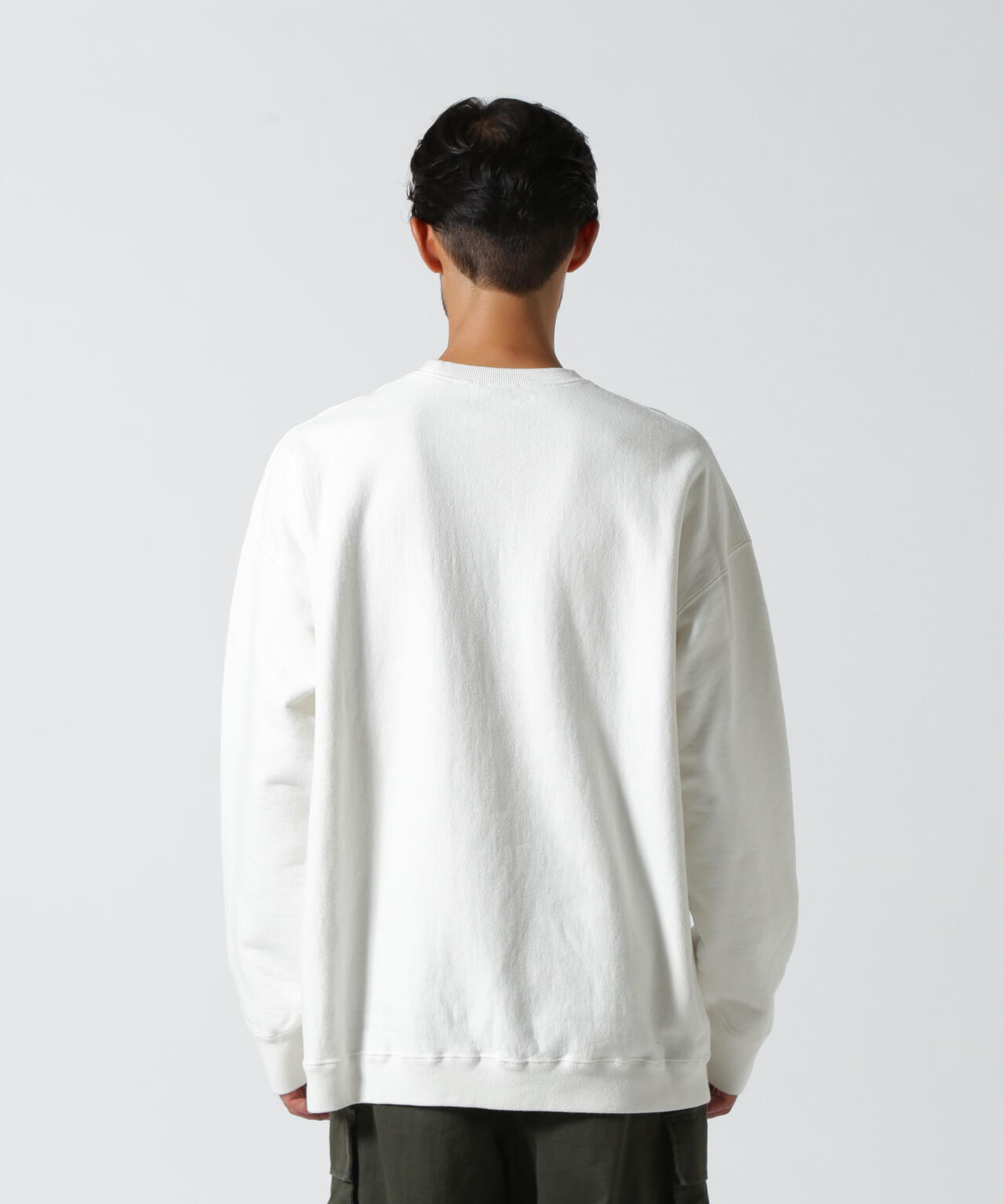 ATON (エイトン) GARMENT DYED URAKE OVERSIZED PULLOVER