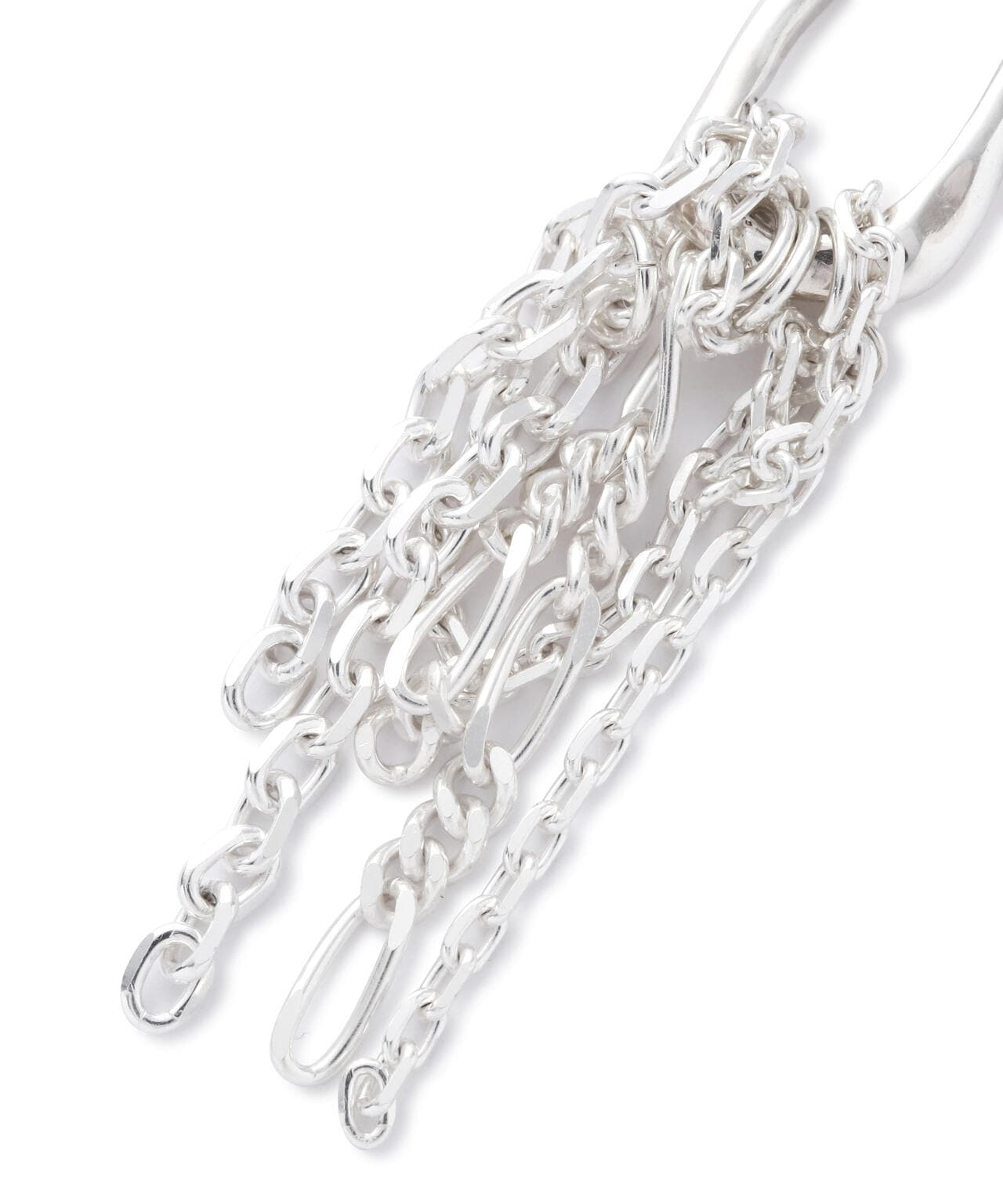 MAISON D’ PULSE( メゾンドパルス )別注ピアス/double chain pierce_original stone