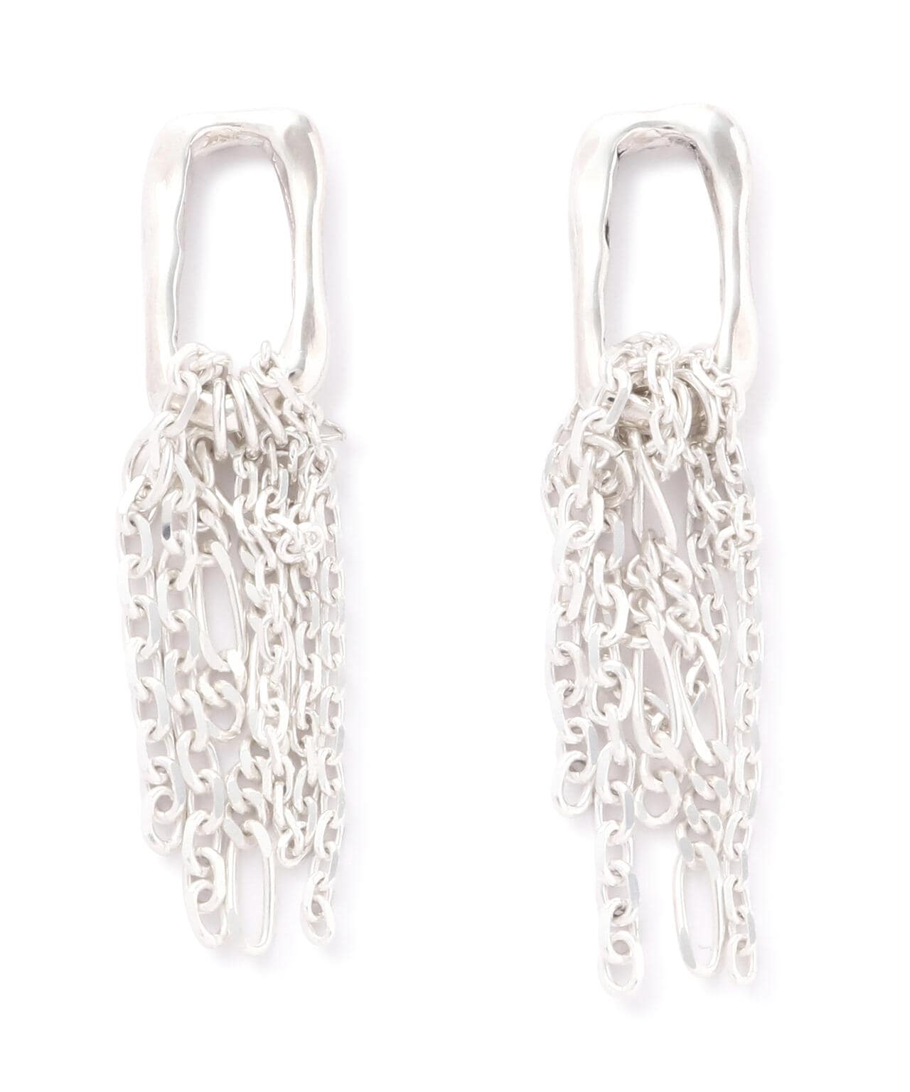 MAISON D’ PULSE( メゾンドパルス )別注ピアス/double chain pierce_original stone