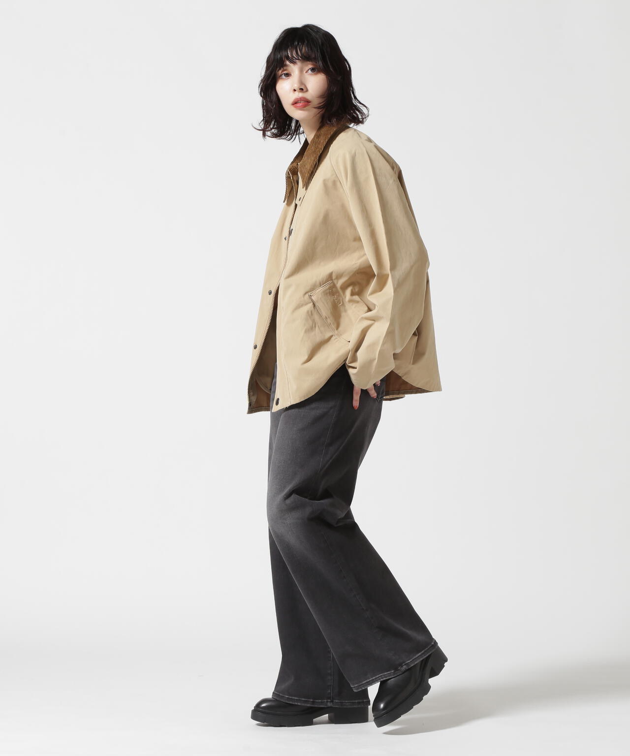 Barbour(バブアー)TRANSPORT / トランスポート/ピーチスキン コットン ショートレングスブルゾン