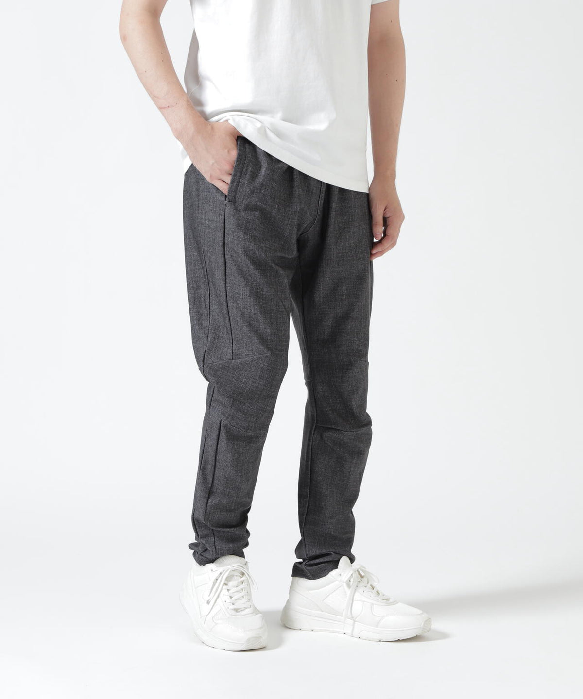 PIUORO(ピウオロ) SWITCHING DENIM PRINT PANTS
