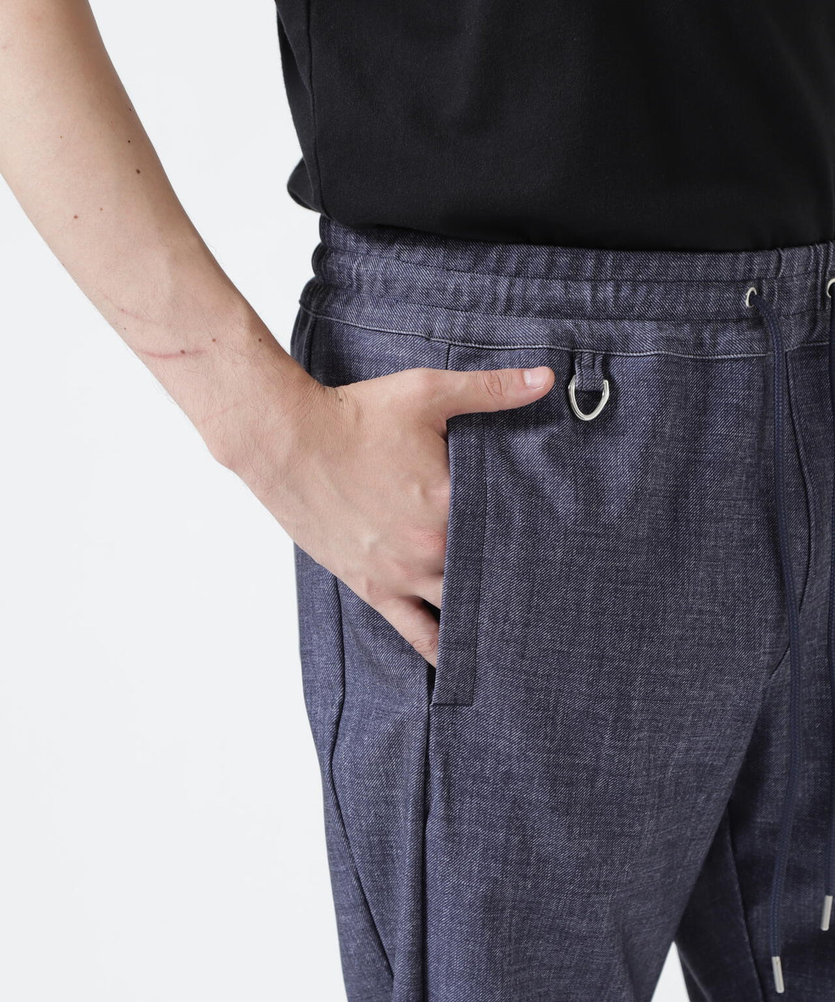 PIUORO(ピウオロ) SWITCHING DENIM PRINT PANTS