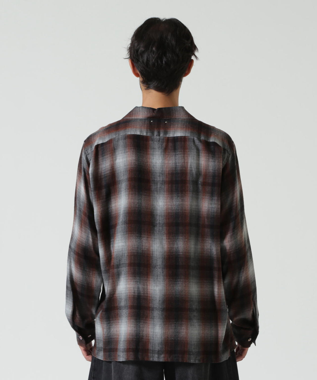 MINEDENIM(マインデニム) T.Rayon Ombre Open Collar Shirt
