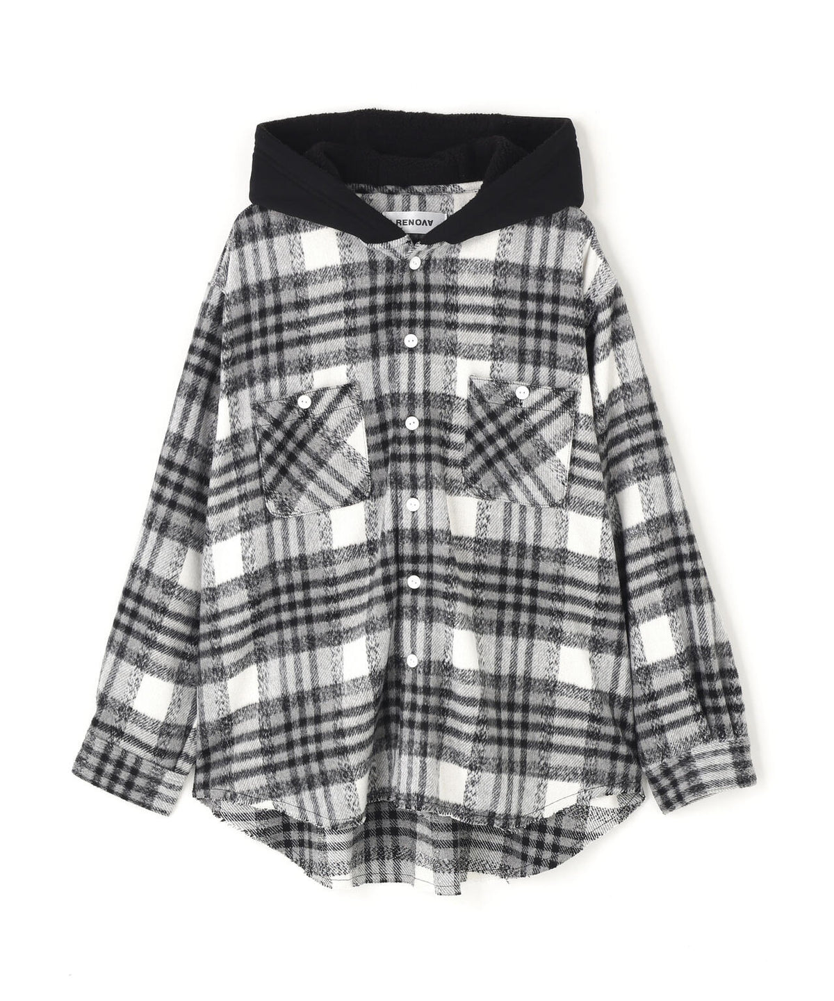 RENOVA(レノバ) FOODY SHAGGY SHIRTS / フーディー シャギー チェックシャツ
