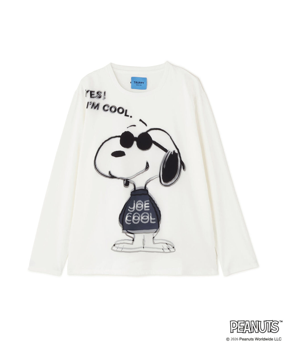 TRIPPY ART(トリッピーアート) MONOTONE SNOOPY 3D L/S TEE