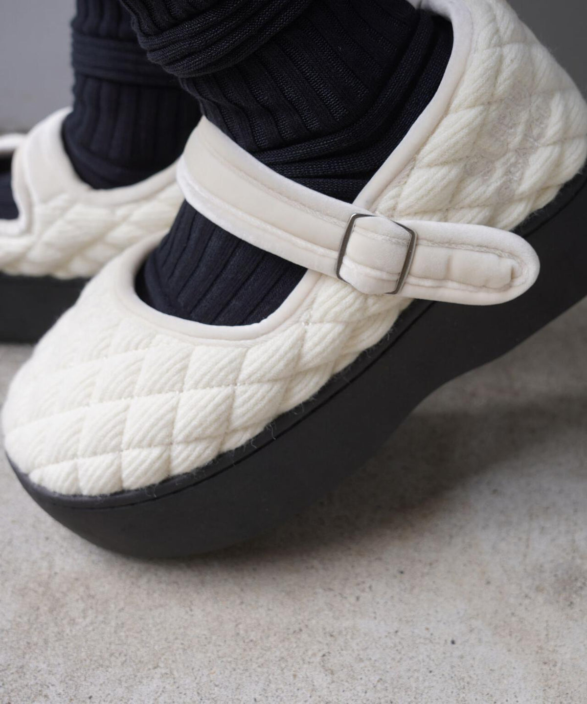 ODAKHA(オダカ)ODAKHAxSUBU/ mary jane quilting platform shoes