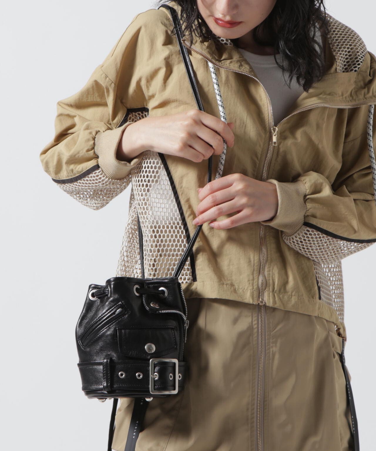 beautiful people/riders mini drawstring bag